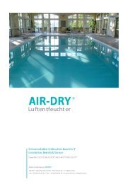 Betriebsanleitung T - AIR-DRY Luftentfeuchter