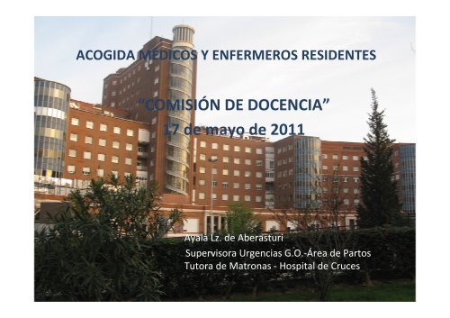 la comisiÃ³n de docencia - EXTRANET - Hospital Universitario Cruces