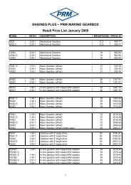 ENGINES PLUS ~ PRM MARINE GEARBOX Retail Price List ...