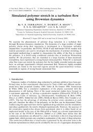 Simulated polymer stretch in a turbulent flow using Brownian dynamics