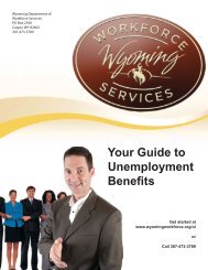 Claimant Guidebook - Wyoming Department of Workforce Services
