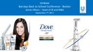 Back to School Conference presentation - Unilever