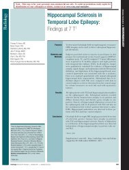 Hippocampal Sclerosis in Temporal Lobe Epilepsy: Findings at 7 T 1