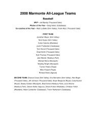 2008 Marmonte All-League Teams - Blogs