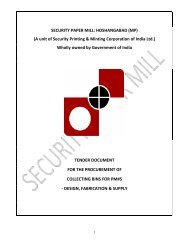 SECURITY PAPER MILL: HOSHANGABAD - The India Government ...
