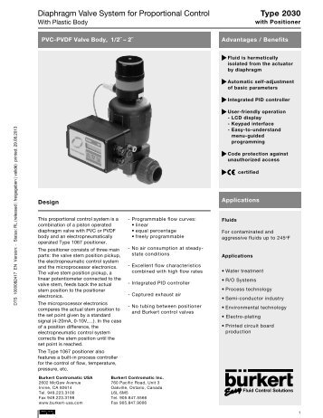 Type 2030 with Positioner - Burkert