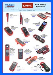 to view our UNI-T product brochure - Tobin Electrical Components