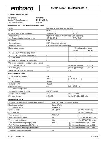 Datasheet - Embraco