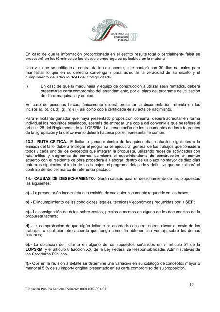 oficialÃ­a mayor direcciÃ³n general de recursos ... - CompraSEP