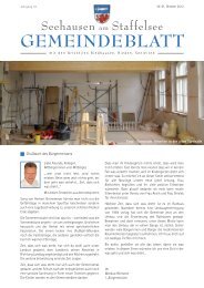 gemeindeblatt - Verwaltungsgemeinschaft Seehausen am Staffelsee