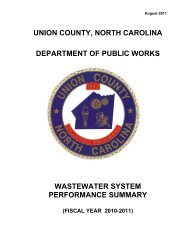 union county, north carolina department of public works wastewater ...