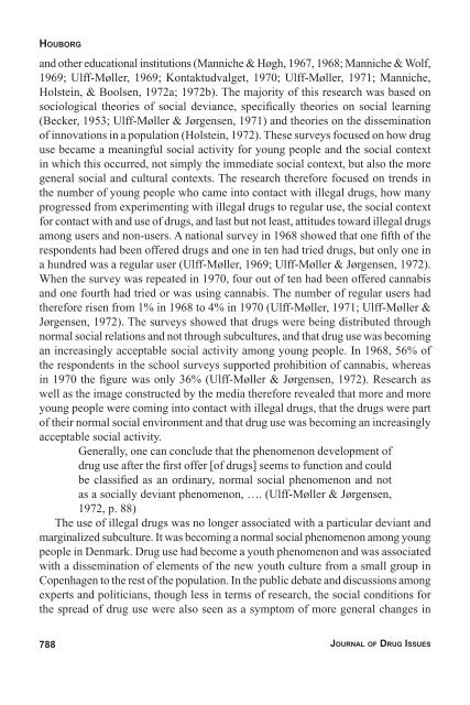 control and welfare in danish drug policy - Journal of Drug Issues