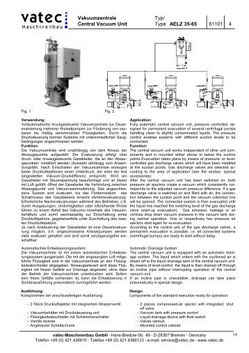 Central Vacuum Unit Type AELZ 35-65 61101 4 - vatec ...
