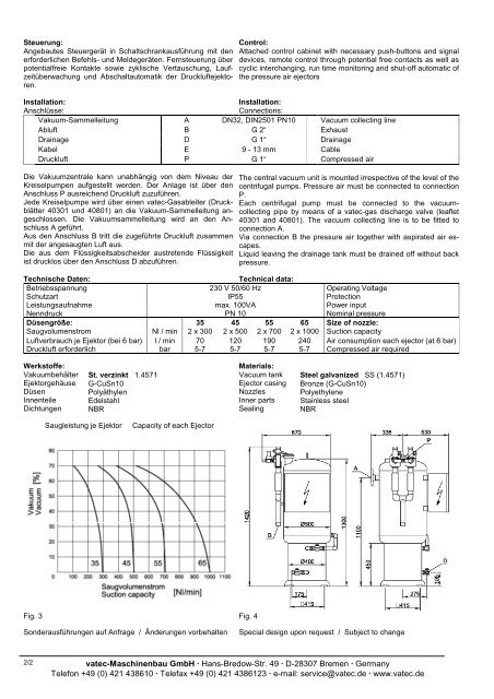 Central Vacuum Unit Type AELZ 35-65 61101 4 - vatec ...