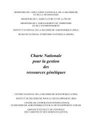 Charte nationale pour la gestion des ressources gÃ©nÃ©tiques