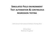 SIMULATED FIELD ENVIRONMENT TEST AUTOMATION ... - QAI