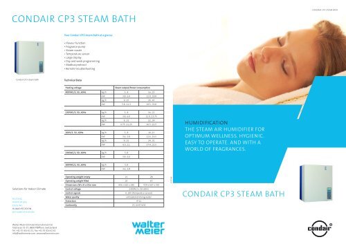 Condair CP3 steam bath