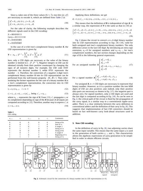 Efficient canonic signed digit recoding - Universidad de Cantabria