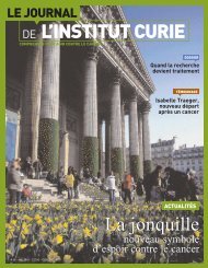 Le Journal de l'Institut Curie - Trim. 58, mai 2004