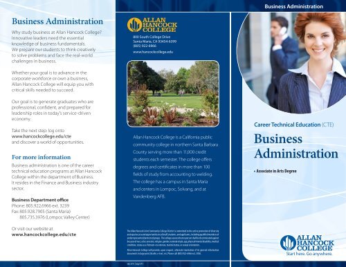 Business Administration - Allan Hancock College