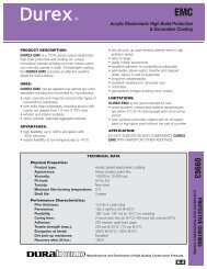 Durex EMC Specifications - Durabond