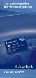 Your guide to getting the most from your card - Ulster Bank