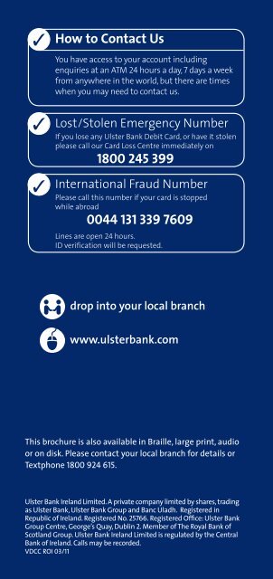 Your guide to getting the most from your card - Ulster Bank