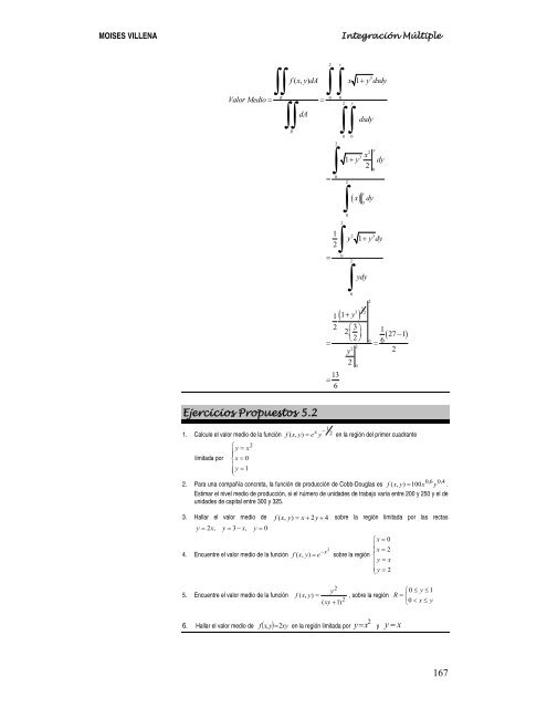 5.1 INTEGRALES DOBLES 5.2 INTEGRALES TRIPLES