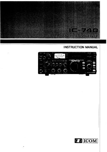 Icom IC-740 Instruction Manual - Hampedia.net