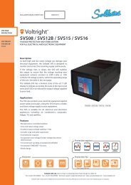 Voltright SVS08-15-16 datasheet Feb 2013 - Sollatek