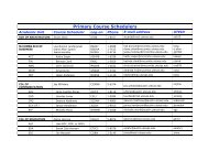 Primary Course Schedulers