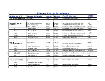 Primary Course Schedulers