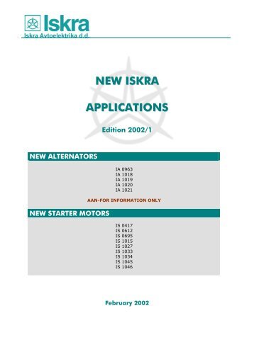 NEW ISKRA APPLICATIONS