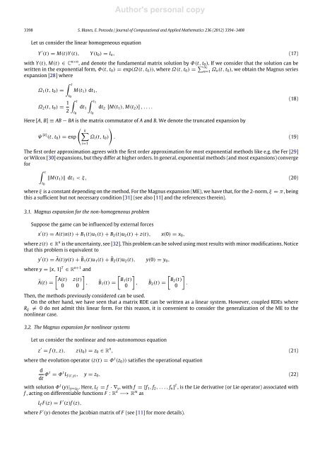 Magnus integrators for solving linear-quadratic differential ... - UPV