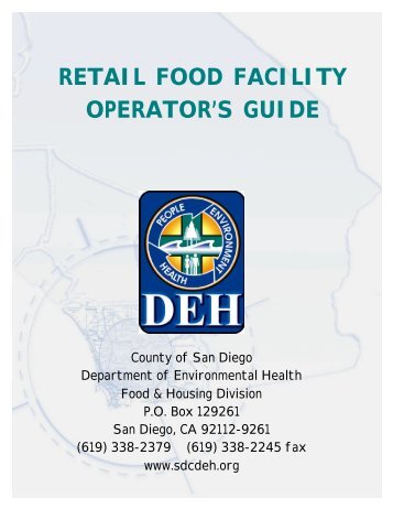 Retail Food Facility Operator's Guide - San Diego Health Reports ...