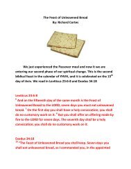 The Feast of Unleavened Bread By: Richard Cortes We ... - Finalweb