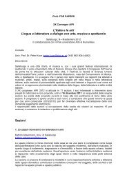 L'Italia e le arti Lingua e letteratura a dialogo con arte, musica e ...