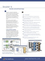 Simulink 6 Datasheet - nees@berkeley