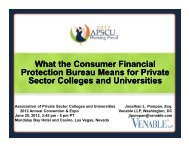 What the Consumer Financial Protection Bureau ... - Venable LLP
