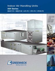 Indoor Air Handling Units (Model MSCF / LFC / VFC) - Greenheck