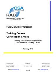 TCC ISO 17025 Course Criteria - rabqsa