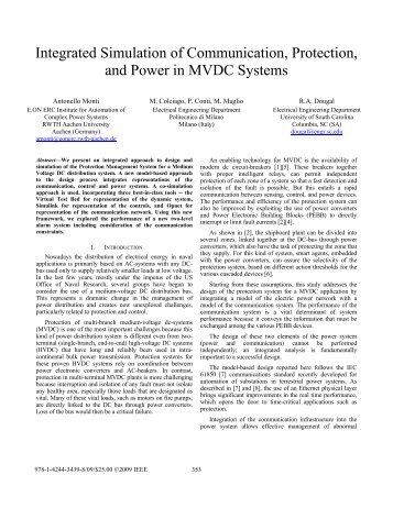 Integrated Simulation of Communication, Protection, and Power in ...