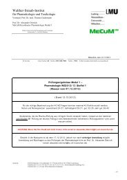 Modul 1 - Walther-Straub-Institut fÃ¼r Pharmakologie und Toxikologie