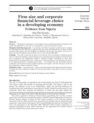 Firm size and corporate financial-leverage choice in a ... - Emerald