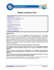 Gerber Luminous Film - Gerber Scientific Products