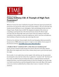 Casey Anthony CSI: A Triumph of High-Tech ... - Stroz Friedberg