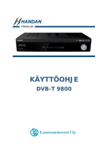 DVB-T 9800 Käyttöohje
