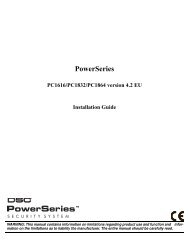 PowerSeries PC1616/PC1832/PC1864 version 4.2 EU Installation ...