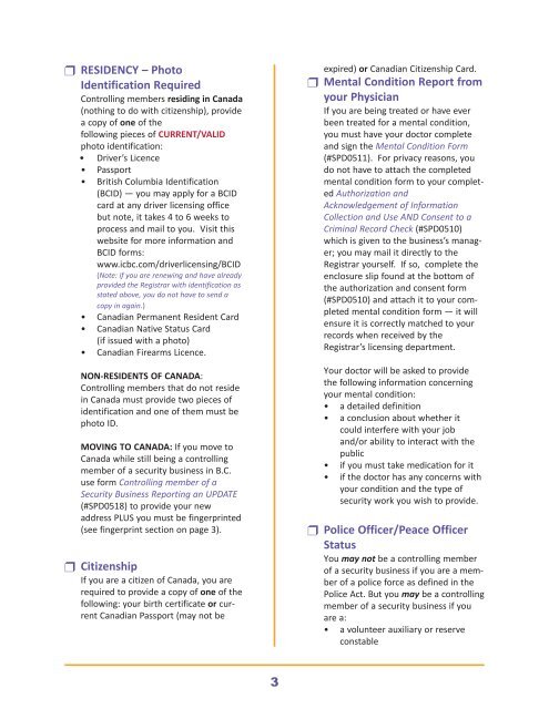 Controlling Members of a Security Business Guide - Ministry of Justice