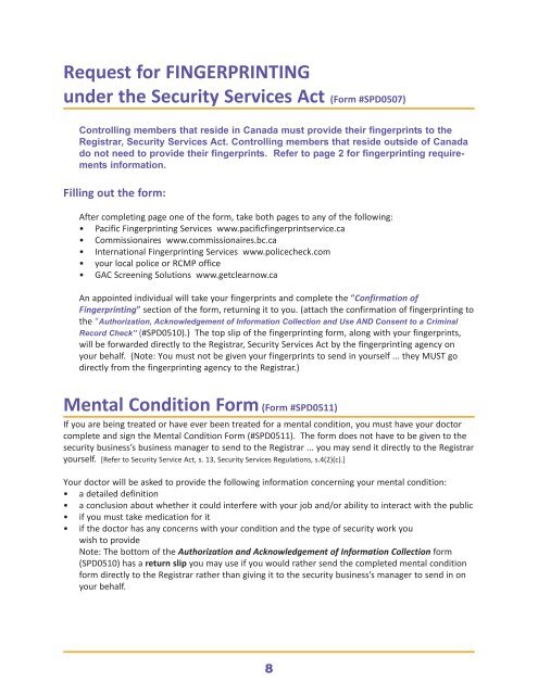 Controlling Members of a Security Business Guide - Ministry of Justice